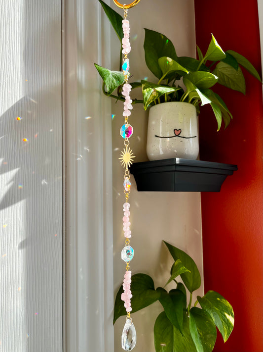 Suncatcher - rose quartz