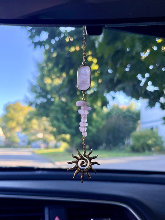 Car Charm - Rose Quartz