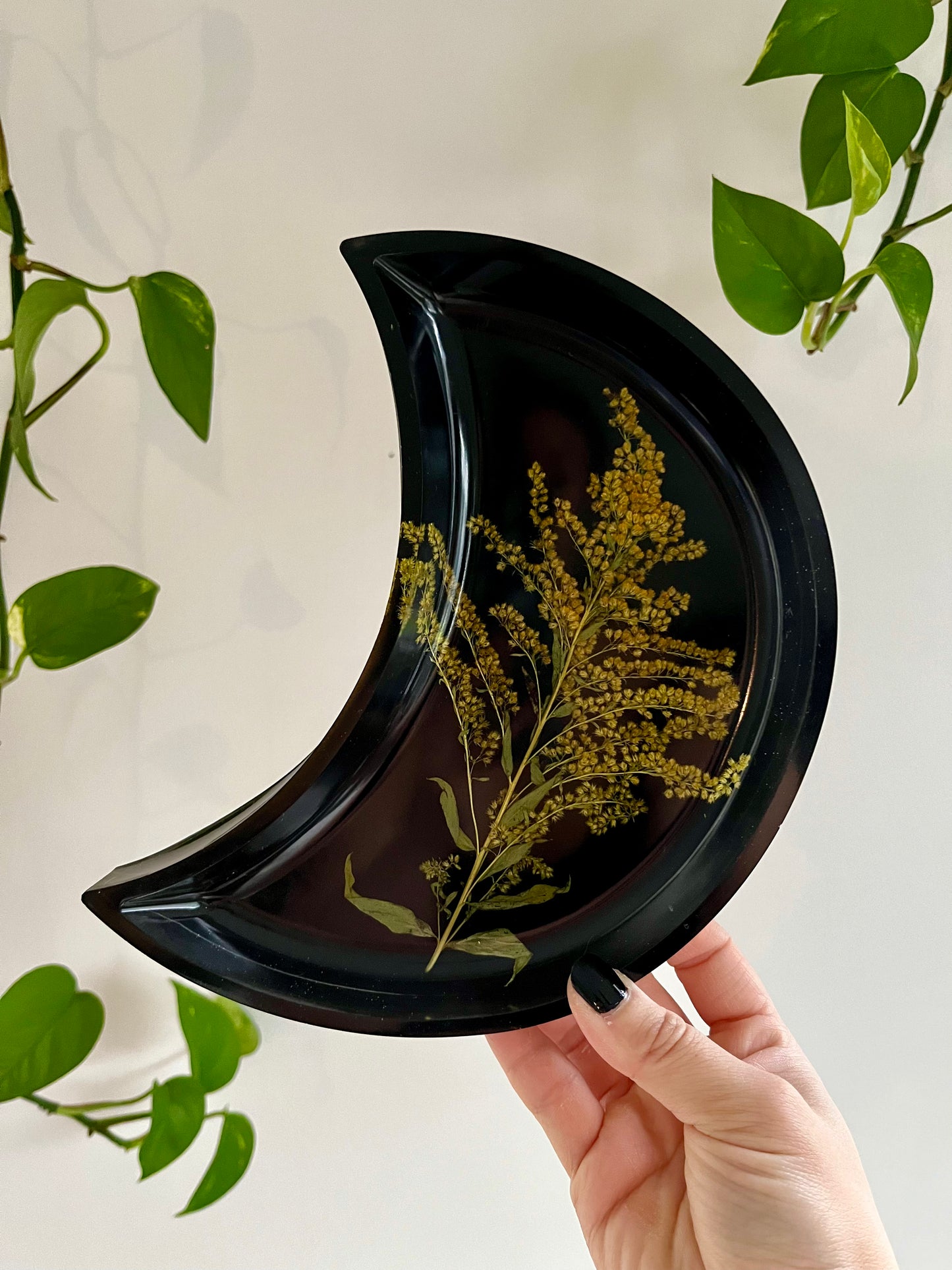 Pressed Flower Moon Tray