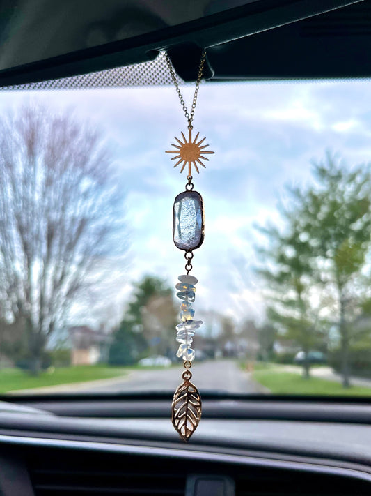 Car charm - clear quartz