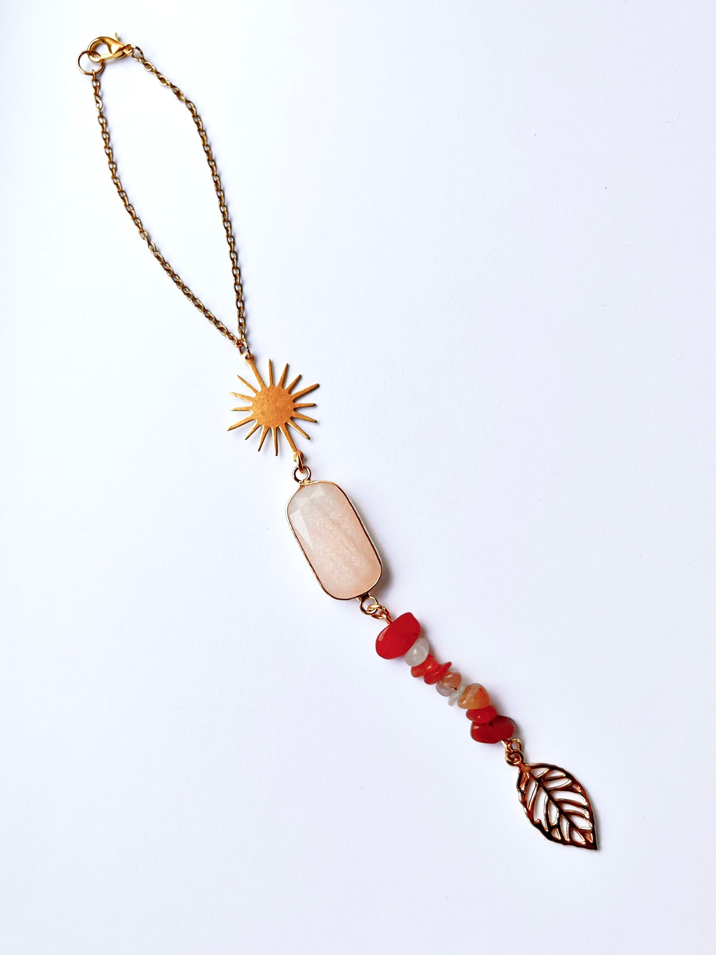 Car Charm - Pink/Orange Aventurine