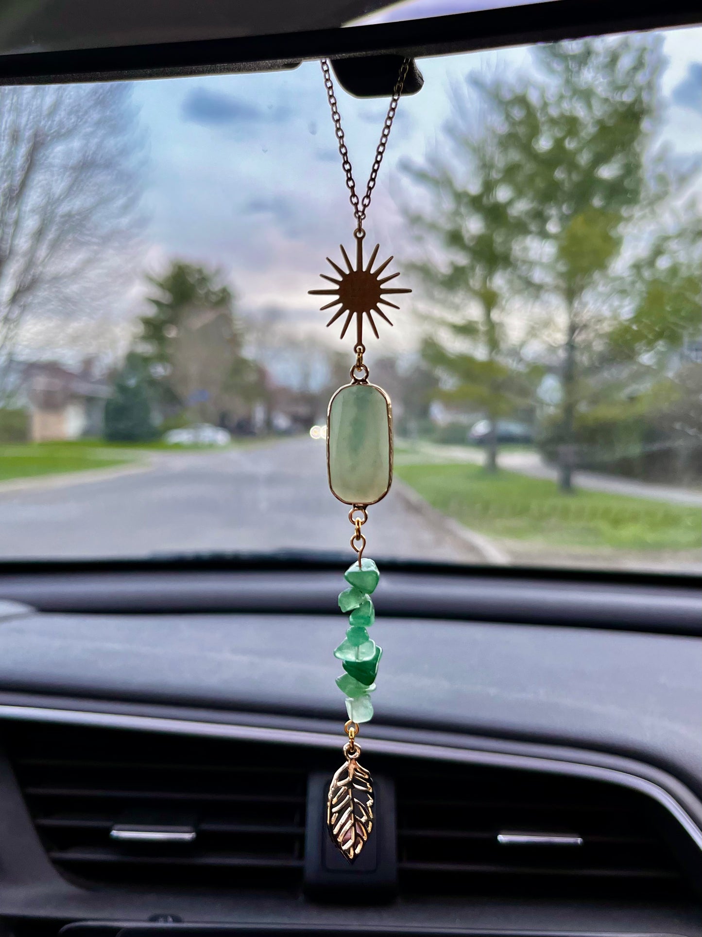Car Charm - Green Aventurine